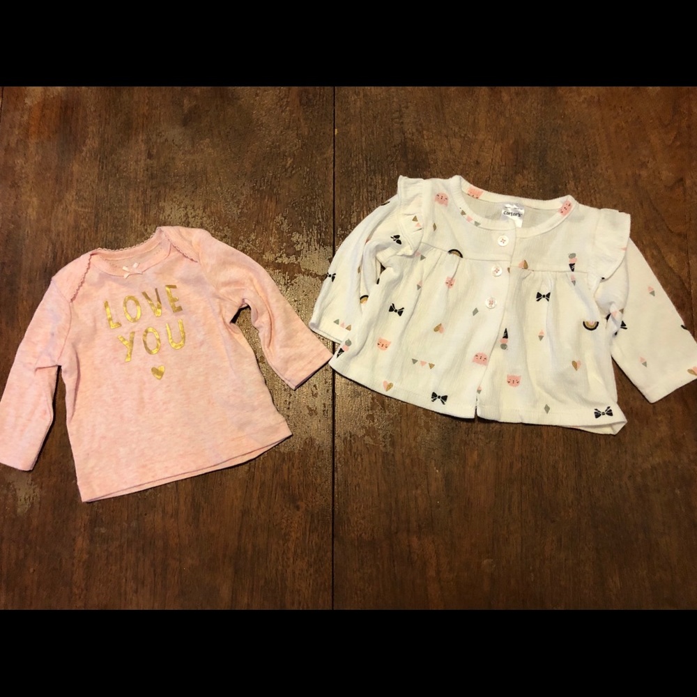 Carter’s Newborn Long Sleeve Tops (set of 2)